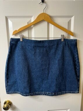 Meshki Dark Blue Denim Mini Skirt